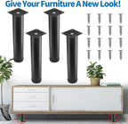 10 Inch Metal Furniture Legs Stainless Steel Adjustable Legs Black Metal Legs - Image 2
