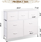 WLIVE 7 Drawer Dresser TV Stand, Dressers - Image 3