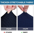 Smiry Waterproof Seat Covers for Dining Room Chairs Set of 2, Stretch Jacquard - Image 4