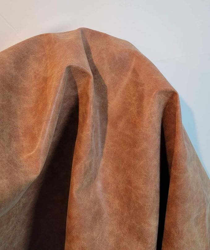 NAT Leathers | Soft Faux Leather Upholstery Fabric by The Yard | Synthetic PU - Image 2