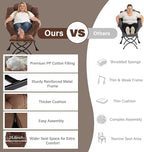 MBOOYOME Lazy Chair with Folding Ottoman, Modern Accent Armchair with Armrests - Image 9