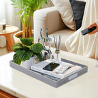 MAONAME Gray Serving Tray with Handles, Modern Grey Decorative Tray - Image 5