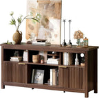 VINGLI 58" Fluted TV Stand for TVs up to 70", Modern TV Stand - Image 7