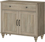 WAMPAT Farmhouse TV Stand for TVs Up to 43 inch, Wood Universal TV Stand - Image 7