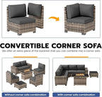 Patio Furniture Set, Wide Armrest Outdoor Furniture Set - Image 4