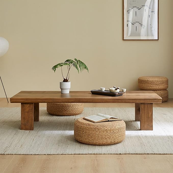 Japanese-Style Tea Table, Tatami Coffee Table, Floor-Standing Shrine Base - Image 5