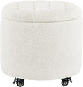 Furniliving Modern Round Storage Ottoman by FurnilivingFurnitureforHome