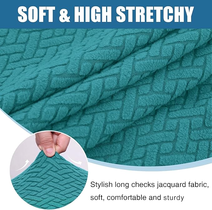Smiry Waterproof Couch Cushion Covers, Stretch Jacquard Sectional Couch Covers - Image 7