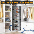 SpaceAid 7 Tier Rotating Shoe Rack Tower, Spinning Shoe Display Lazy Susan - Image 4