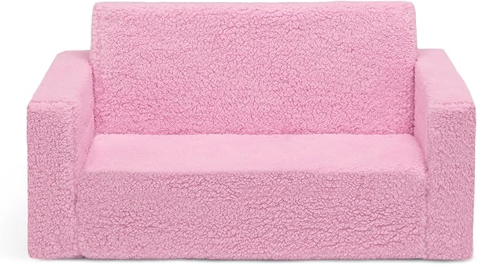 Delta Children Cozee Flip-Out Sherpa 2-in-1 Convertible Sofa to Lounger - Image 9