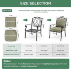 Summsun Water Resistant Outdoor Chair Cushions, Faux Linen Backrest and Deep - Image 7