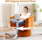 Swivel Accent Barrel Chair Set of 2- Cute Comfy Small Round 360° Arm Chair - Image 3