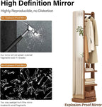 WoodsWhisper Full Length Mirror Coat Rack Solid Wood Floor Mirror 66"x12" Full - Image 9