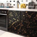 FunStick Thick Black and Gold Marble Contact Paper - Image 3
