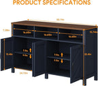 knoworld Buffet Sideboard with Storage Farmhouse with 4 Doors, Dining Room - Image 2