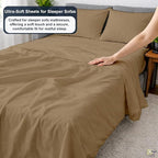 Cottington Lane Sleeper Sofa Sheets Queen Size, 4 Piece Premium Quality 100% - Image 3
