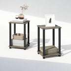 Furinno Simplistic Night Stand Set of 2, 2-Tier Small Nightstand - Image 6