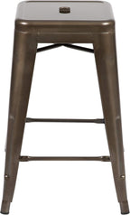 Flash Furniture Lily 24" High Metal Counter-Height, Indoor Bar Stool in Gun - Image 4