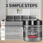 Leather Recoloring Balm, 8.5oz Leather Color Restorer, Leather Couch Scratch - Image 4