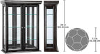 Design Toscano Country Tuscan Hardwood Wall Curio Cabinet: Ebony Black Finish - Image 2