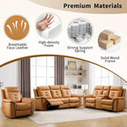 ANJ 2-Piece PU Leather Recliner Sofa Set - Image 7