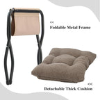 15" Folding Ottoman, Foldable Footrest Stool, Portable Small Foot Stool - Image 7