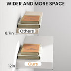36Inch White Floating Shelves for Wall, 12 Inch Deep Shelves for Bedroom - Image 5