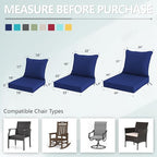 22x22 Inch Patio Chair Cushions Set of 2, Outdoor Furniture Cushions - Image 7