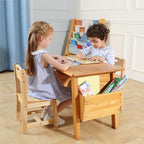Kids Solid Wood Table and 2 Chair Set - Image 2