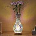 Turkish Mosaic Table Lamp, Moroccan Style Colorful Handmade Glass Vase by JAITAIK