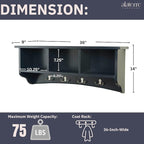 Shaker Cottage Wall-Mounted Coat Rack - Image 3