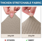 Smiry Waterproof Seat Covers for Dining Room Chairs Set of 8, Stretch Jacquard - Image 4