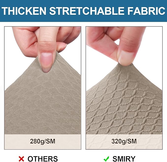 Smiry Waterproof Seat Covers for Dining Room Chairs Set of 10, Stretch Jacquard - Image 4