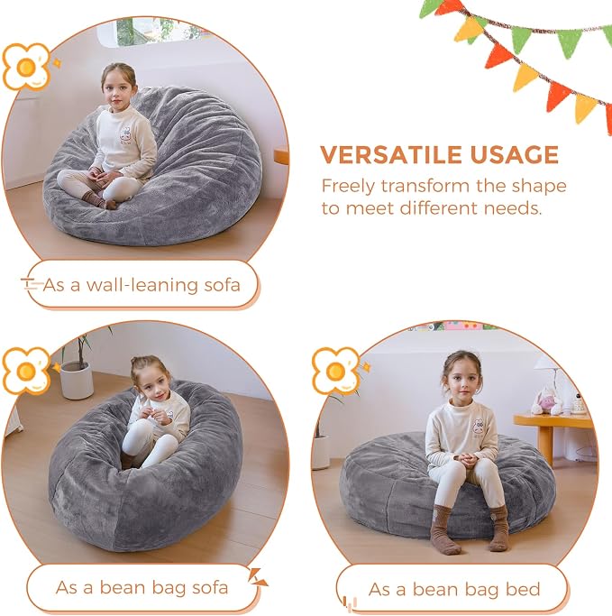 MAXYOYO 3 in 1 Kids Bean Bag Chair, Child Floor Sofa - Image 4