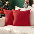 MIULEE Pack of 2 Decorative Outdoor Solid Waterproof Throw Pillow Covers Faux - Image 9