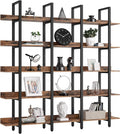 IRONCK Bookcase and Bookshelves Triple Wide 5 Tiers Large Open Shelves by IRONCK