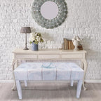 Indoor Coastal Bench Faux Leather Anchor Design - Image 4