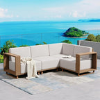 SUNSHINE VALLEY L Shaped Patio Furniture, Outdoor Sectional Sofa by SUNSHINEVALLEY