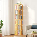 SpaceAid 6 Tier Rotating Bookshelf Tower, Bamboo Spinning Book Shelf, Revolving by SpaceAid