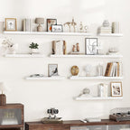 Fun Memories 16 Inch Floating Shelves Wall-Mounted, Engineered Wood Wall Shelves - Image 6