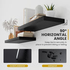 Acovy 55 Inch Floating Shelves, 9.3" Deep Floating Shelf Wall Mounted, Rustic - Image 5