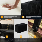 89" Velvet Convertible Sofa Bed Couch - Image 3