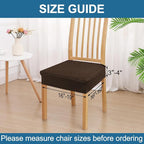 Smiry Waterproof Seat Covers for Dining Room Chairs Set of 10, Stretch Jacquard - Image 2