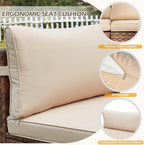 ECOTOUGE 8-Piece Half-Moon Curved Patio Furniture Set - Image 7