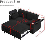 Convertible Corduroy Sofa Bed - Image 2