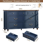 Joaxswe Farmhouse 54" 7 Drawers Dresser - Image 2