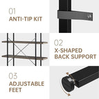 OtterOasis Bookshelf Set, Heavy Duty 5-Tier Industrial Bookcase, 120lbs Shelf - Image 7