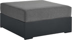 Modway Tahoe Aluminum Ottoman in Gray Charcoal by Modway