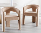 VESCASA Velvet Barrel Dining Chair - Image 3