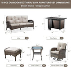 Belord Expansive 10 Pieces Outdoor Patio Furniture Set - Image 2